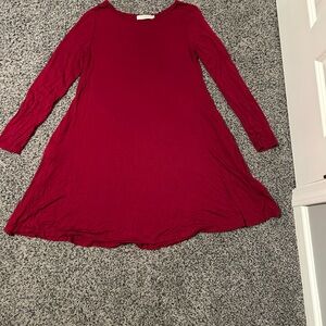 Haomeili Red Long Sleeve Dress with Pockets! Women’s medium!
